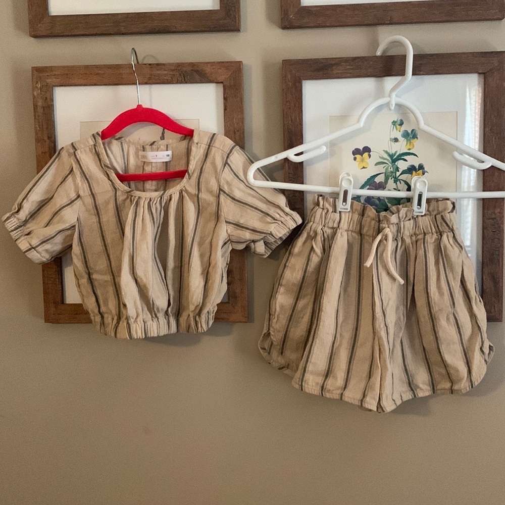 Zara keyhole back top paperbag short